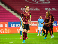 Kevin De Bruyne celebrates during Belgium vs Israel: matchday 1 of UEFA Nations League 2024-2025, in Debrecen, Hungary, on September 6, 2024...