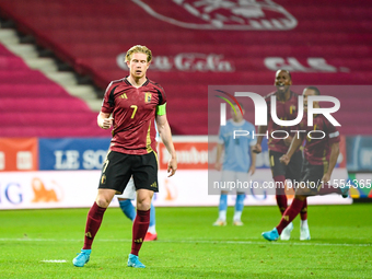 Kevin De Bruyne celebrates during Belgium vs Israel: matchday 1 of UEFA Nations League 2024-2025, in Debrecen, Hungary, on September 6, 2024...