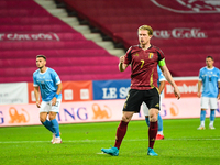 Kevin De Bruyne celebrates during Belgium vs Israel: matchday 1 of UEFA Nations League 2024-2025, in Debrecen, Hungary, on September 6, 2024...