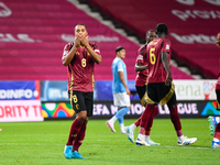 Youri Tielemans celebrates during Belgium vs Israel: matchday 1 of UEFA Nations League 2024-2025, in Debrecen, Hungary, on September 6, 2024...