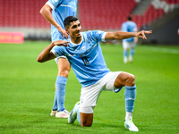 Anan Khalaili celebrates during the Belgium vs Israel match on matchday 1 of the UEFA Nations League 2024-2025 at Nagyerdei Stadion in Debre...