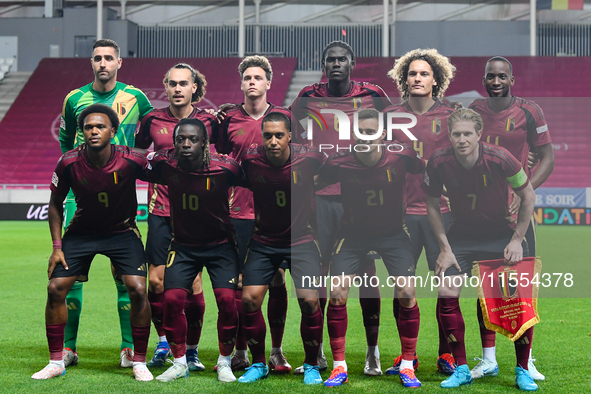 Players of Belgium during Belgium vs. Israel: matchday 1 of UEFA Nations League 2024-2025, in Debrecen, Hungary, on September 6, 2024, at Na...