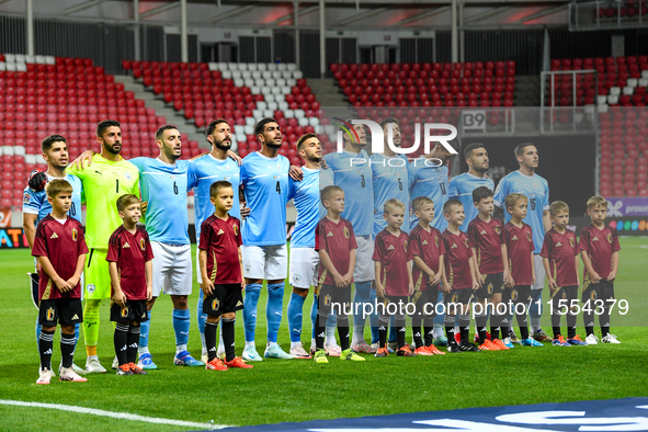 Players of Israel during Belgium vs Israel: matchday 1 of UEFA Nations League 2024-2025, in Debrecen, Hungary, on September 6, 2024 