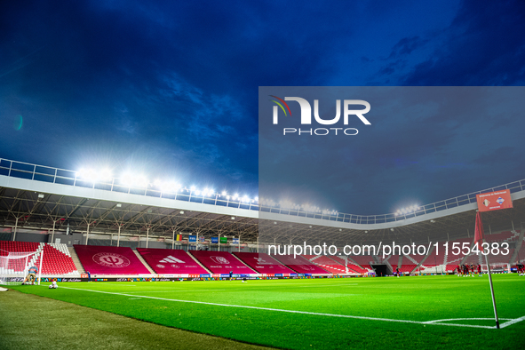 General view of Nagyerdei Stadion during Belgium vs Israel: matchday 1 of UEFA Nations League 2024-2025, in Debrecen, Hungary, on September...