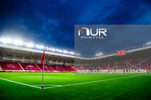 General view of Nagyerdei Stadion during Belgium vs Israel: matchday 1 of UEFA Nations League 2024-2025, in Debrecen, Hungary, on September...