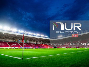 General view of Nagyerdei Stadion during Belgium vs Israel: matchday 1 of UEFA Nations League 2024-2025, in Debrecen, Hungary, on September...