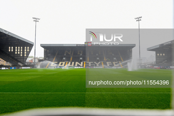 General view inside Meadow Lane, home to Notts County, during the Sky Bet League 2 match between Notts County and Accrington Stanley in Nott...