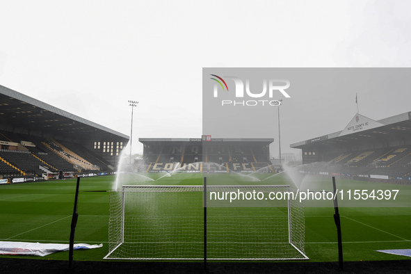 General view inside Meadow Lane, home to Notts County, during the Sky Bet League 2 match between Notts County and Accrington Stanley in Nott...