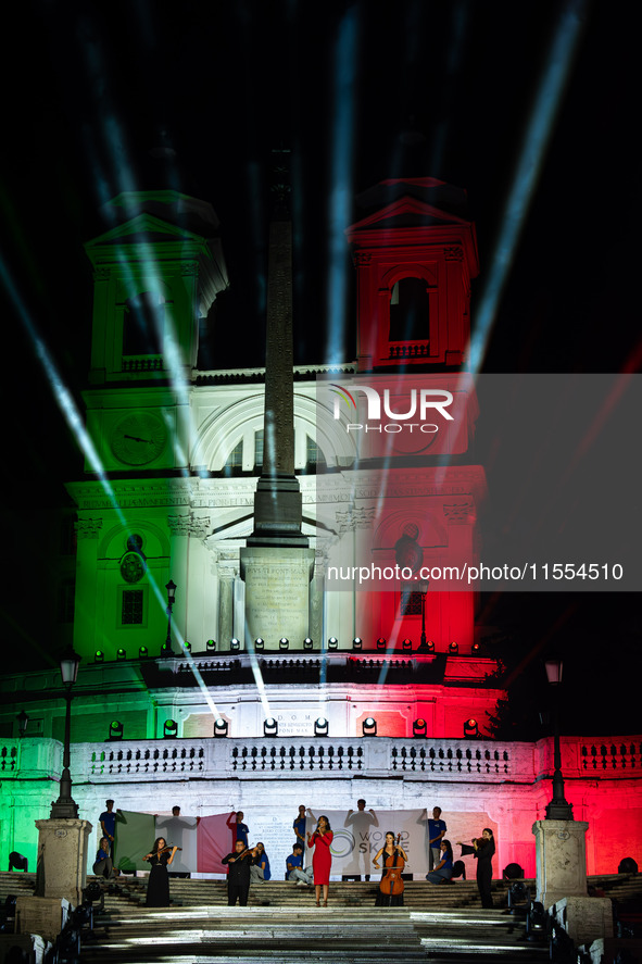 The World Skate Games opening ceremony takes place in Piazza di Spagna in Rome, Italy, on September 6, 2024. 