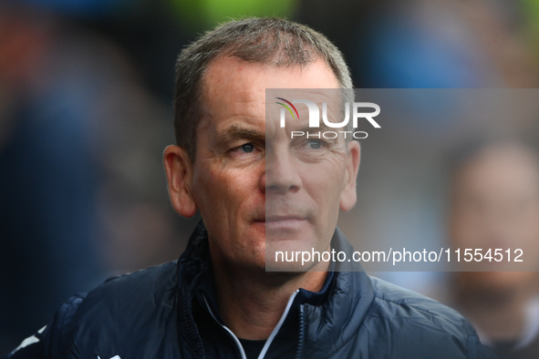 John Doolan manages Accrington Stanley during the Sky Bet League 2 match between Notts County and Accrington Stanley at Meadow Lane in Notti...