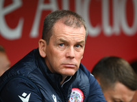 John Doolan manages Accrington Stanley during the Sky Bet League 2 match between Notts County and Accrington Stanley at Meadow Lane in Notti...