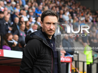 Stuart Maynard manages Notts County during the Sky Bet League 2 match between Notts County and Accrington Stanley at Meadow Lane in Nottingh...