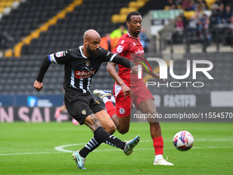 David McGoldrick of Notts County shoots at goal during the Sky Bet League 2 match between Notts County and Accrington Stanley at Meadow Lane...