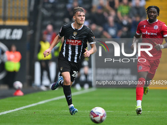 Lewis Macari of Notts County runs with the ball during the Sky Bet League 2 match between Notts County and Accrington Stanley at Meadow Lane...