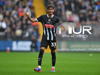 George Abbott of Notts County gestures during the Sky Bet League 2 match between Notts County and Accrington Stanley at Meadow Lane in Notti...