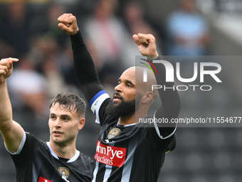 David McGoldrick of Notts County celebrates after scoring a goal to make it 2-0 during the Sky Bet League 2 match between Notts County and A...