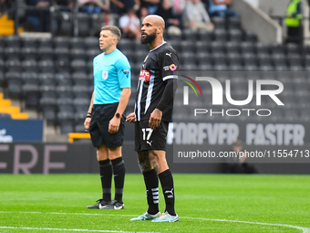 David McGoldrick of Notts County celebrates scoring his second goal during the Sky Bet League 2 match between Notts County and Accrington St...