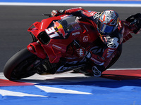 Pedro Acosta of Spain and Red Bull GASGAS Tech3 rides on track during the Qualify of MotoGP of San Marino at Misano World Circuit in Misano...