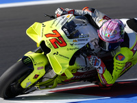 Marco Bezzecchi of Italy and Pertamina Enduro VR46 Racing Team rides on track during the Qualify of MotoGP Of San Marino at Misano World Cir...