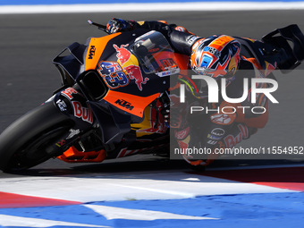 Jack Miller of Australia and Red Bull KTM Factory Racing rides on track during the qualifying session of MotoGP of San Marino at Misano Worl...