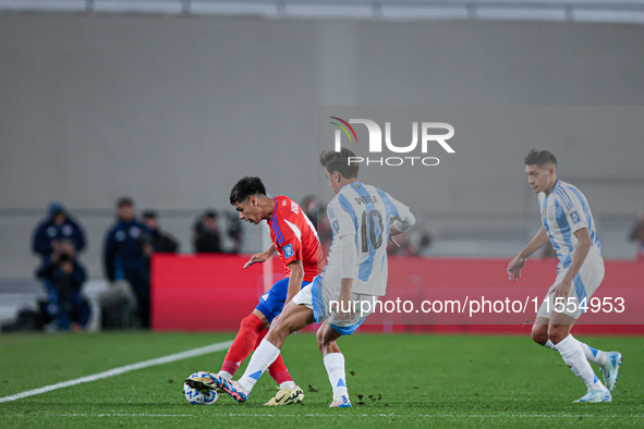 The Argentine National Team returns to the South American Qualifiers facing Chile at the Monumental Stadium in Buenos Aires, Argentina, on S...