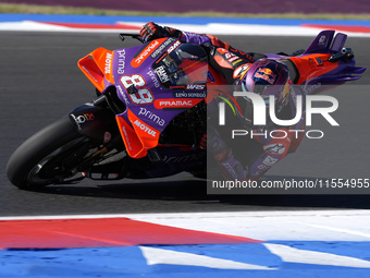 Jorge Martin of Spain and Prima Pramac Racing rides on track during the Qualify of MotoGP of San Marino at Misano World Circuit in Misano Ad...