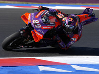 Jorge Martin of Spain and Prima Pramac Racing rides on track during the Qualify of MotoGP of San Marino at Misano World Circuit in Misano Ad...