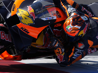 Pol Espargaro of Spain and Red Bull KTM Factory Racing rides on track during the Qualify of MotoGP Of San Marino at Misano World Circuit in...