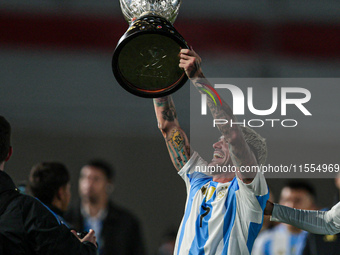 The Argentine National Team returns to the South American Qualifiers facing Chile at the Monumental Stadium in Buenos Aires, Argentina, on S...