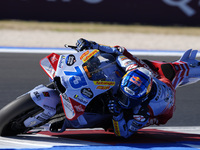 Alex Marquez of Spain and Gresini Racing MotoGP rides on track during the Qualify of MotoGP of San Marino at Misano World Circuit in Misano...