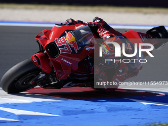 Augusto Fernandez of Spain and Red Bull GASGAS Tech3 rides on track during the Qualify of MotoGP Of San Marino at Misano World Circuit in Mi...