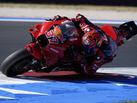 Augusto Fernandez of Spain and Red Bull GASGAS Tech3 rides on track during the Qualify of MotoGP Of San Marino at Misano World Circuit in Mi...