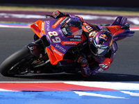 Jorge Martin of Spain and Prima Pramac Racing rides on track during the Qualify of MotoGP of San Marino at Misano World Circuit in Misano Ad...