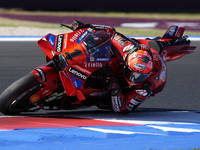 Francesco Bagnaia of Italy and Ducati Lenovo Team rides on track during the Qualify of MotoGP Of San Marino at Misano World Circuit in Misan...