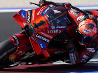 Francesco Bagnaia of Italy and Ducati Lenovo Team rides on track during the Qualify of MotoGP Of San Marino at Misano World Circuit in Misan...