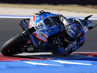 Miguel Oliveira of Portugal and Trackhouse Racing rides on track during the qualifying session of MotoGP of San Marino at Misano World Circu...