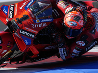 Francesco Bagnaia of Italy and Ducati Lenovo Team rides on track during the Qualify of MotoGP Of San Marino at Misano World Circuit in Misan...