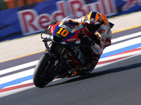 Luca Marini of Italy and Repsol Honda Team rides on track during the Qualify of MotoGP Of San Marino at Misano World Circuit in Misano Adria...