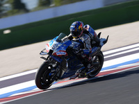 Miguel Oliveira of Portugal and Trackhouse Racing rides on track during the qualifying session of MotoGP of San Marino at Misano World Circu...