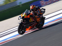 Pol Espargaro of Spain and Red Bull KTM Factory Racing rides on track during the Qualify of MotoGP Of San Marino at Misano World Circuit in...