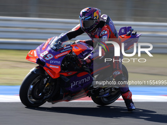 Jorge Martin of Spain and Prima Pramac Racing rides on track during the Qualify of MotoGP of San Marino at Misano World Circuit in Misano Ad...