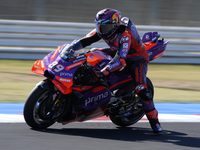 Jorge Martin of Spain and Prima Pramac Racing rides on track during the Qualify of MotoGP of San Marino at Misano World Circuit in Misano Ad...