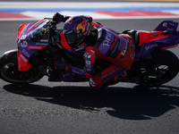 Jorge Martin of Spain and Prima Pramac Racing rides on track during the Qualify of MotoGP Of San Marino at Misano World Circuit in Misano Ad...