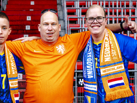 Supporters of the Netherlands and supporters of Bosnia and Herzegovina during the match between the Netherlands and Bosnia and Herzegovina a...