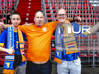 Supporters of the Netherlands and supporters of Bosnia and Herzegovina during the match between the Netherlands and Bosnia and Herzegovina a...