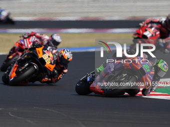 Franco Morbidelli of Italy and Prima Pramac Racing rides on track during the Sprint Race of MotoGP of San Marino at Misano World Circuit in...