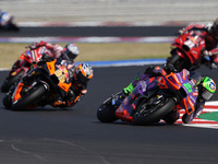 Franco Morbidelli of Italy and Prima Pramac Racing rides on track during the Sprint Race of MotoGP of San Marino at Misano World Circuit in...