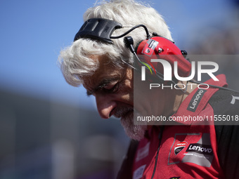 Gigi Dall'Igna of Italy and Ducati Team looks on prior to the Sprint Race of MotoGP of San Marino at Misano World Circuit in Misano Adriatic...