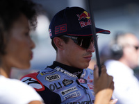 Marc Marquez of Spain and Gresini Racing MotoGP looks on prior to the Sprint Race of MotoGP of San Marino at Misano World Circuit in Misano...