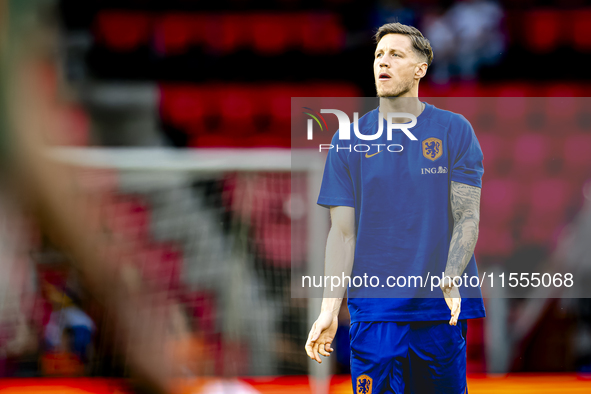 Netherlands forward Wout Weghorst plays during the match between the Netherlands and Bosnia and Herzegovina at the Philips Stadium for the U...